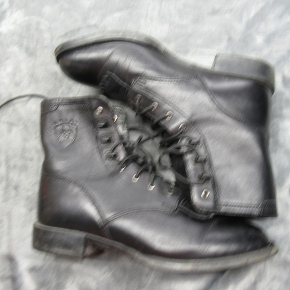 Ariat Boots Womens 9 B Black Leather Lace Kiltie 33501 Riding Heritage Lacer - Picture 7 of 15
